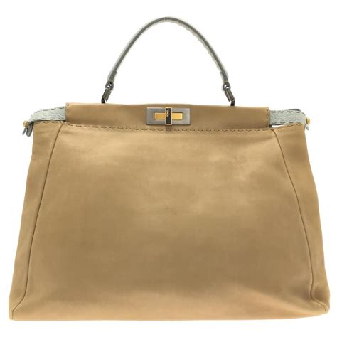 fendi peekaboo camel|Fendi peekaboo leather bag.